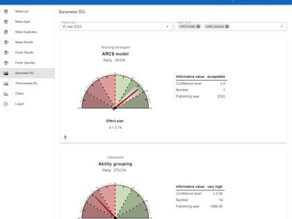 Web app on Django/Vue.js - MetaAnalysis